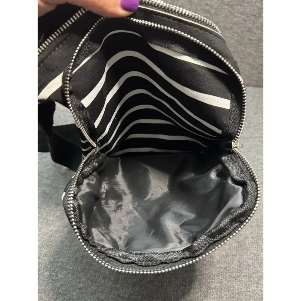 Madden Girl Black/ White Striped Crossbody Bag